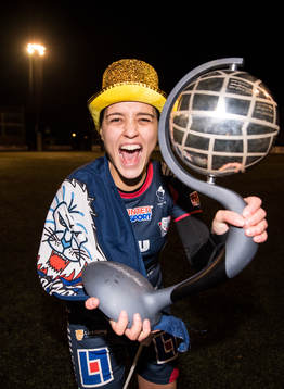 Linköpings Marija Banusic jublar med Kronprinsessan