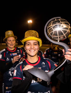 Linköpings Marija Banusic jublar med Kronprinsessan