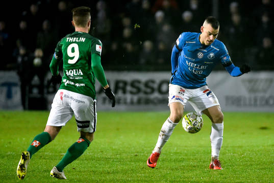 Jönköpings Tommy Thelin och Trelleborgs Dino Islamovic