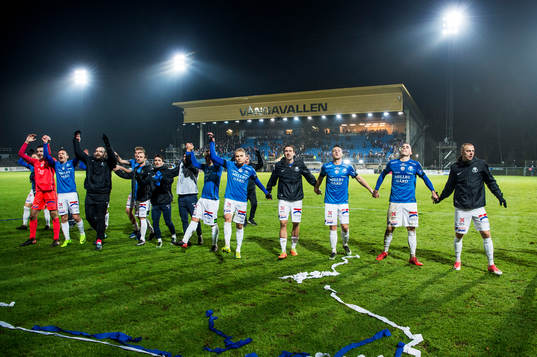 Trelleborgs spelare jublar