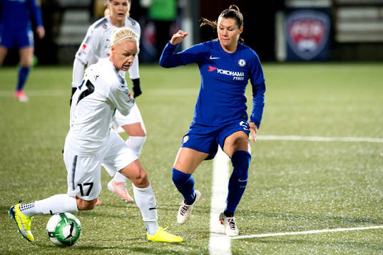 Rosengårds Caroline Seger och Chelseas Ramona Bachmann