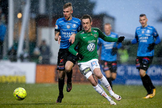 Trelleborgs Robin Nilsson och Jönköpings Daryl Smylie