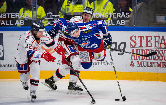 Oskarshamns Arsi Piispanen samt Västerviks Patrik Blomberg