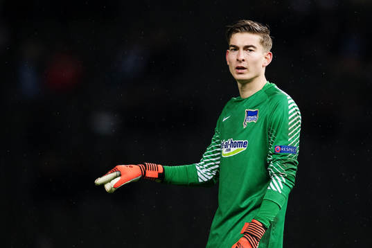 Hertha Berlins målvakt Jonathan Klinsmann