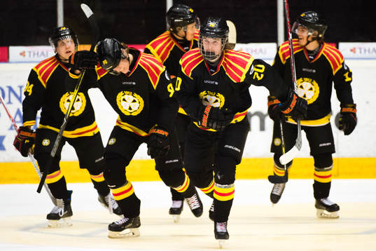 Brynäs Marcus Westfält jublar