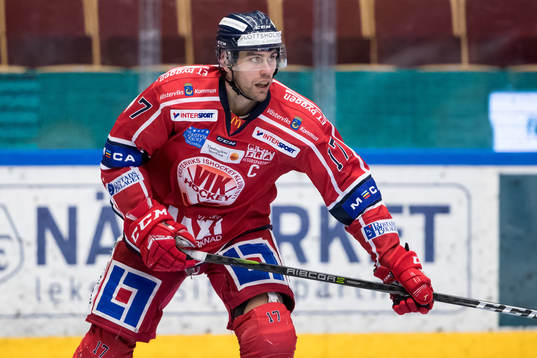 Västerviks Dan Pettersson  i ishockeymatchen i