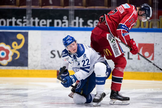 Leksands Martin Grönberg och Västerviks Dan Pettersson  i