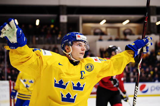 Sveriges Lias Andersson jublar