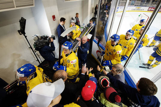 Sveriges Linus Lindström, Alexander Nylander och Elias