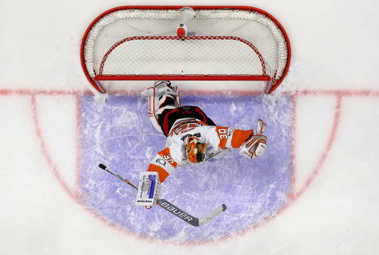 Karlskronas målvakt Henrik Lundberg jubel