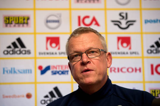 Sveriges förbundskapten Janne Andersson vid en