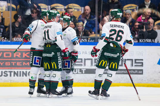 Frölundas Victor Olofsson, Ryan Lasch och Rasmus Dahlin