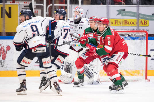 Linköpings Tony Mårtensson och Patrick Mullen och Moras