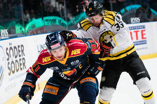 Djurgårdens Calle Ridderwall och Brynäs Elias Fälth