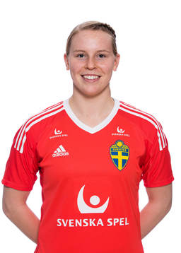 Agnes Granberg i F19/99-landslaget poserar för ett porträtt den 19 januari 2018 i Stockholm. 