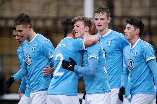 Malmö FFs Teddy Bergqvist kramas om och jublar med