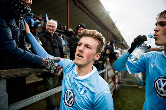 Malmö FFs Teddy Bergqvist tackar publiken