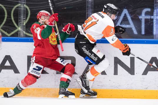 Moras  Marcus Fagerudd och Karlskronas Marcus Paulsson  i