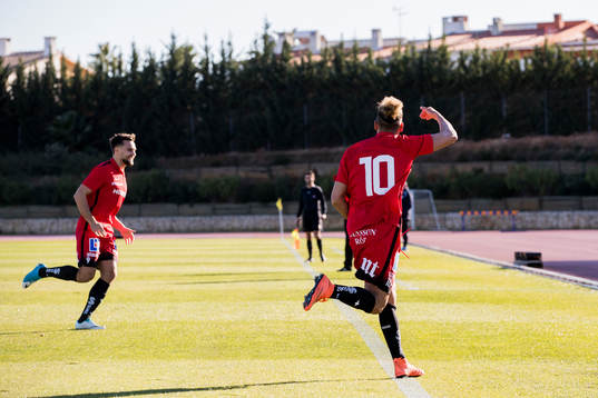Norrköpings Alexander Jakobsen jublar efter 1-0