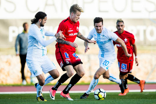 Rijekas Leonard Zuta, Norrköpings Hampus Lönn och Rijekas Luka Capan