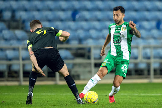 Shamrock Rovers Lee Grace och Hammarbys Jiloan Hamad