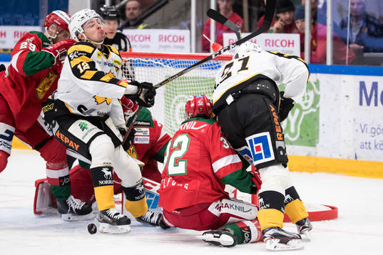 Moras Marcus Fagerudd och Skellefteås Adam Pettersson och