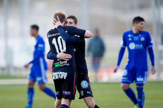 Helsingborgs Mattias Almeida jublar