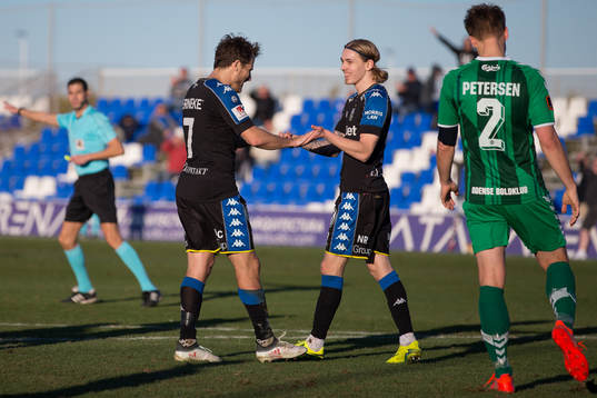 IFK Göteborgs Elias Mar Omarsson  jublar ihop med Tobias