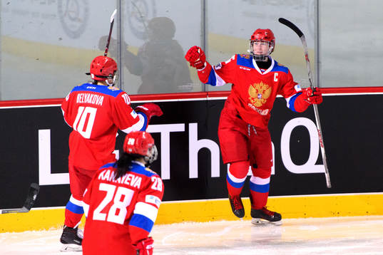 Valeriia Pavlova of OAR (Russia) celebrates