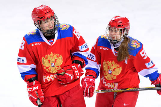 Alevtina Shtaryova and Yelena Dergachyova of OAR (Russia)