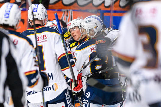 Djurgårdens Patrik Lundh jublar