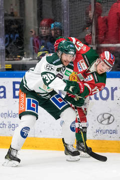 Färjestads ???och Moras David Kase  i ishockeymatchen i