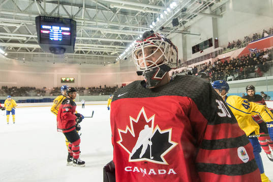 Goaltender Ben Scrivens of Canada