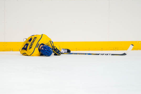 Carl Klingberg of Sweden in pain