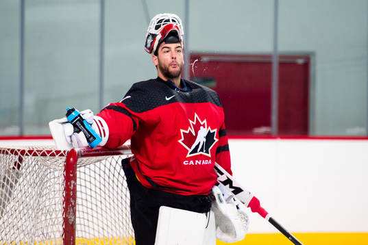 Goaltender Kevin Poulin of Canada
