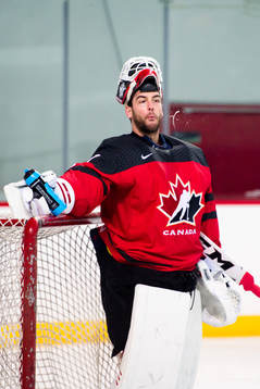Goaltender Kevin Poulin of Canada