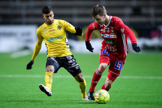 Skövdes Emil Eriksson och Elfsborgs Rami Kaib