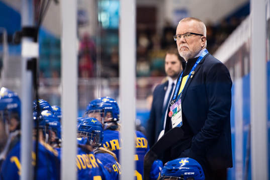 Leif Boork, head coach of Sweden, in the ice hockey