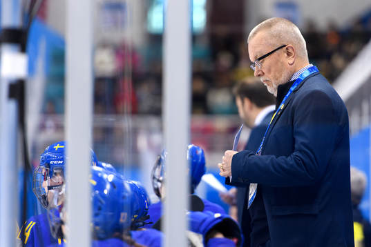 Leif Boork, head coach of Sweden, in the ice hockey