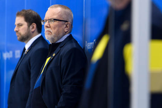 Leif Boork, head coach of Sweden, in the ice hockey