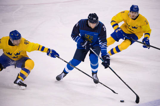 Oscar Möller and Pär Lindholm of Sweden are being