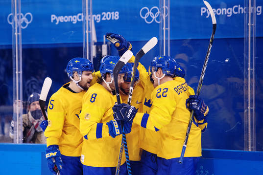 Patrik Zackrisson celebrate with Mikael Wikstrand, Johan