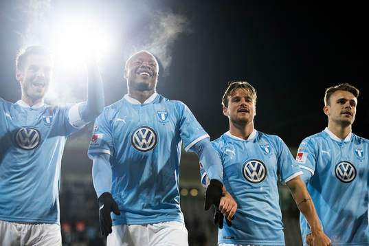 Malmö FFs Markus Rosenberg, Carlos Strandberg, Lasse
