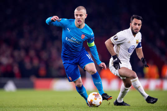 Arsenals Jack Wilshere och Östersunds Brwa Nouri
