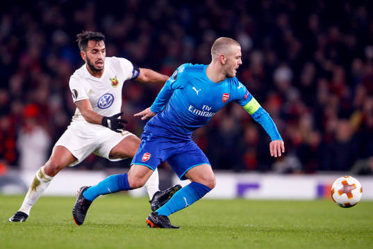 Östersunds Brwa Nouri och Arsenals Jack Wilshere
