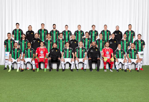  Emin Grozdanic, sjukgymnast Petra Lundquist, Erik Westermark, Allan Mohideen, Aiden Harvey, Johan Svahn, Andreas Östling, Alexander Leksell, fystränare Conor Mc Donagh, Daniel Bennassar Nilsson. Mittenledet från vänster: Ajdin Zeljkovic, Stefan Ilic, mental coach Håkan Linde-Nilsson, Dusan Djuric, Niklas Olsson, lagledare Leif Johansson, Daniel Janevski, Jesper Westermark, målvaktstränare Tomas Vainio, Edin Hamidovic, August Wängberg. Sittande från vänster: Jonas Lindberg, Junes Barny, Damir Mehic, assisterande Tränare Patrik Ingelsten, Marcus Bergholtz, Carl Nyström, huvudtränare Bosko Orovic, Alexander Nadj, Carl Wede, Niclas Andersen.