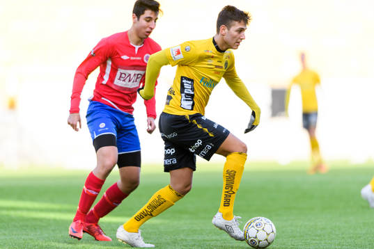 Elfsborgs Aleksandar Ceganjac och Karlslunds Luiz Felippe