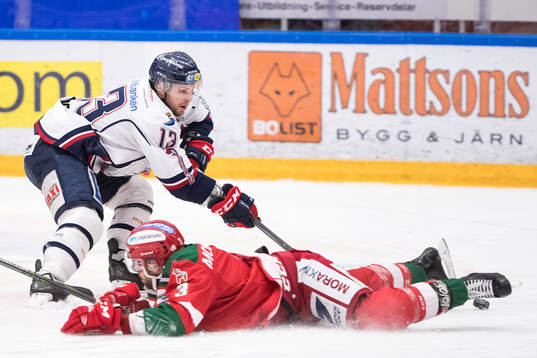 Linköpings Andrew Gordon och Moras Brandon Gormley  i