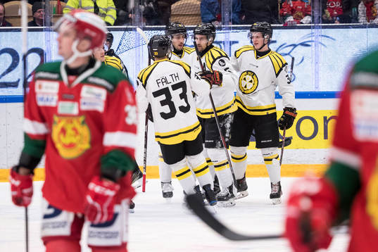 Brynäs Lukas Kilström jublar