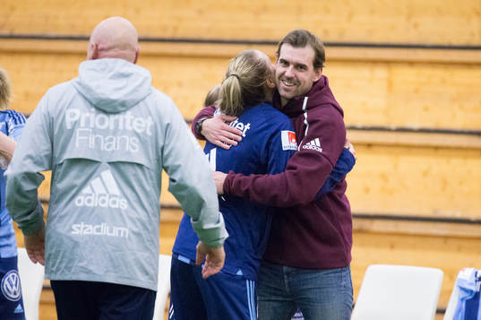 Djurgårdens Joel Riddez jublar